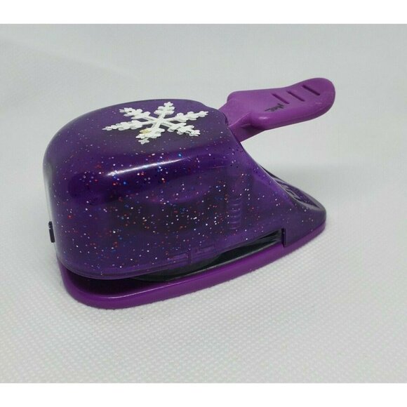Purple Glitter EK Success Snowflake Pop Up Craft Paper Shaper Scrapbooking - Picture 5 of 12